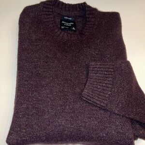 Abercrombie & Fitch Men's Dark Brown/Purple Crewneck Sweater